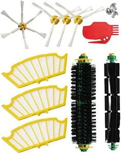MIRTUX Kit de Recambios para Roomba serie 500 - Repuestos para Roomba 510, 530, 535, 545, 550, 555, 560, 570, 575, 580, 585, 595...(Todos los Modelos) - Pack de Rodillos, Filtros, Cepillos Laterales