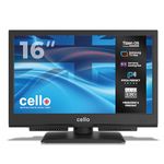 Cello C1626TZH 16" Smart TV Made in the UK – Tizen OS FreeSat, Bluetooth, Pitch Perfect Sound, Ideal for Kitchens, Homes & Compact Spaces Mains only