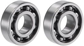 uxcell 6204 Deep Groove Ball Bearings 20mm Bore 47mm OD 14mm Thick CN Open Type Chrome Steel 2pcs