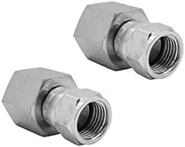 BEITERSTOE (2-PACK) 6506-06-06 Hydraulic Hose Adapter Fitting 3/8" Female (3/8-18 NPTF) × 3/8" Female JIC 37° Swivel (9/16-18 UNF) Straight Pipe Joints Connector Carbon Steel