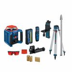 Bosch Revolve2000 Grl2000-40Hvk Exterior 2000Ft Range Horizontal/Vertical Self-Leveling Cordless Rotary Laser Kit with Tripod, 13Ft Grade Rod and Laser Receiver