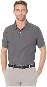 U.S. Polo Assn. Men's Ultimate Pique Polo, Dark Heather Grey, Large