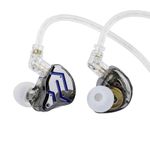 Linsoul KZ ZSN PRO 2 in-Ear Monitor, 1BA+1DD Hybrid Driver HiFi Earphones IEM, Wired Earbud, Detachable Silver-Plated Recessed 0.75mm 2Pin Cable for Audiophile