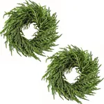 ENVEN 2 Pack 24" Norfolk Pine Wreat