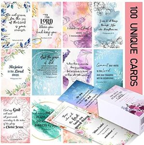 BRYTEFY 100 Prayer Cards for Women with Assorted Bible Verses, Mini Scripture Cards for Women’s Bible Studies, Inspirational Religious Christian Gifts for Women