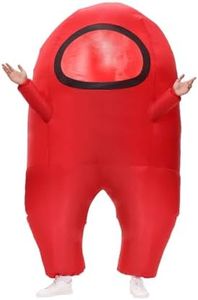 Inflatable Costume for Kids,Funny Inflatable Halloween Costumes Blow Up Space Suit Costumes,Cosplay Game Fans (Red)