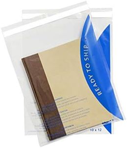 GennZee 10x12 1,000 Pack Clear Poly Bags Strong Adhesive Strip with Suffocation Warning
