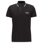 BOSS Hugo Men's Paddy Pro Short Sleeve Polo Shirt, Black, Small