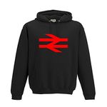 National Rail Hoodie Train T Shirt Gift Great Western Railway top Spotting Present GH2 (Adult Small, Jet Black)