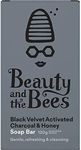 Beauty and the Bees Black Bamboo Activated Charcoal & Honey Soap Bar - Organic Ingredients Handmade in Tasmania