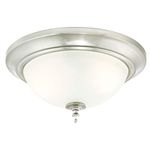 Westinghouse Lighting 63056 Harwell 33 cm Indoor Flush Mount Ceiling Fixture, Brushed Nickel Finish with Frosted Glass