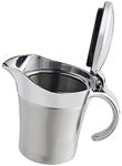 Gravy Boat, Gravy Warmer, Double Wall Stainless Steel Make, Creamer Pitcher and Caramel Sauce for Coffee, 16oz Stainless Steel Pitcher