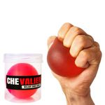 CHEVALIER Physiotherapy Hand Gel Exercise Ball Stress Relief Squeeze Balls for Hand Therapy and Finger Wrist Muscles Strengthening for Fitness & Health (Red)