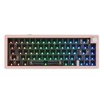 EPOMAKER EK68 65% Bluetooth Gaming Keyboard DIY Kit, Hot Swappable Gasket Mount PCB Mounting Plate Mechanical keyboard with South-facing LEDs, Triple Mode, VIA Programmable for Win/Mac (Pink)