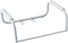 Moen Glacier White Home Care Bathroom Safety Toilet Grab Bar, Toilet Rails for Seniors, DN7015