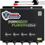 FORM Fusion 10X4 4-Bank Marine Battery Charger, 40A Total (10A per Bank), 12V Smart Onboard Boat Charger for Lithium (LiFePO4), AGM, and Deep Cycle Batteries - Waterproof with Force Start