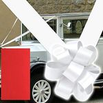 Ribbon and Bows Wedding CAR Decoration.3 Large Bows and 8 METERES of Ribbon (RED)