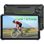 OUKITEL RT3 (2023) 8 Inch Tablet, 7GB+64GB/SD 1TB Rugged Tablet Android 12, 5150mAh, 4G Dual SIM, 5G Wi-Fi, Octa-Core, 16MP Camera Portable Tablets, IP68 Waterproof/Bluetooth 5.3/GPS/OTG, Green