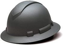 Pyramex Ridgeline Full Brim Hard Hat 4 Point Ratchet Matte Silver Graphite Pattern