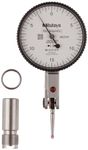 Mitutoyo 513-472 Dial Test Indicator, Horizontal Type, Ruby Stylus, 0.375" Stem Dia., White Dial, 0-15-0 Reading, 1.575" Dial Dia., 0-0.03" Range, 0.0005" Graduation