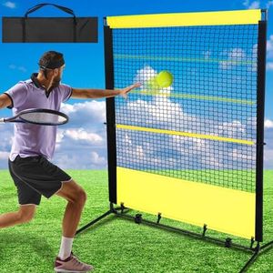Foilswirl Tennis Rebounder Net 6 x 6.7ft Baseball Practice Rebounder Wall Ideal for Tennis, Baseballs, Softballs, Lacrosse, Hockey