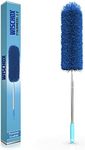 WISCHOX Premium Telescopic Duster I Microfibre Washable I Telescopic Rod Extra Long 40-280 cm I Spider Web Remover I Extendable Dust Catcher I Dust Brush I Dust Cleaner