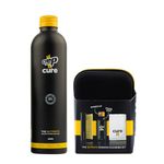 Crep Protect Cure Ultimate Shoe Cleaning Travel Kit | Cure Refill 250ml | Suitable For Suede, Nubuck, Canvas, Knit & White Sneakers |Shoe Care Kit - Natural Cleaning Solution, Premium Brush, Highly Absorbent Microfiber