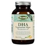 Flora DHA Vegetarian Algae, Omega-3 Fatty Acid Rich, Support Cognitive Health by Improving Memory - Non-GMO, 60 Vegan Softgel GreenCaps Capsules