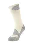 SEALSKINZ Raynham Unisex Waterproof All Weather Mid Length Sock, Cream, S