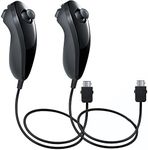 Wii Nunchuck Controller,Lyyes Nunchuck Controllers for Nintendo Wii Video Game Pack of 2 (Black)