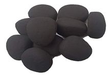 Black Replacement Gas Fire/Bio Fuel Ceramic Pebbles 10/20/30 (30)