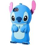 Qerrassa Blue Stit Classic Silicone Case for iPhone 5/5S/5C, Cute Animal Cartoon Cover Kids Girls Fun Soft Cases Cool Funny Design Fashion Stylish Kawaii Unique Case for iPhone 5/5S/5C