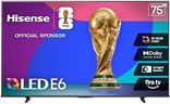 Hisense 75" E6 Cinema Series Hi-QLED 4K UHD Smart Fire TV (75E6QF, 2025 Model) - AI Light Sensor, Dolby Vision · Atmos, Voice Remote with Alexa, Motion Rate 120, HDR 10+ Adaptive, Game Mode Plus