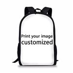 Showudesigns Personalised School Backpack Big Size Student Kids School Bookbag Shoulder Bag Rucksack for Boys Girls Gifts Customised Your Picture Name