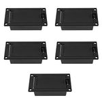 Create idea 5PCS Guitar Pickup Battery Holder Box PP3 9V Panel Plastic Mount Battery Receiver Case for Guitar Bass Pickup Replacement Accessories Black