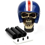 Trest Car Gear Shift Knob Manual Stick Cover Blue Helmet Skull Shape Lever for Toyota Etios Cross