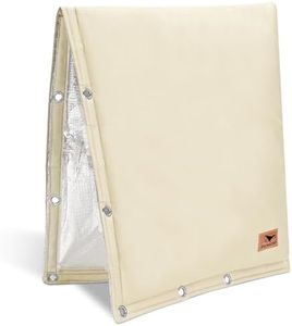 Backflow Preventer Insulation Cover - 2 Way Opening Pipe Insulation Cover for Irrigation Valve, Sprinkler Cover for Outside - Winter Freeze Protection Backflow Cover - 24" W x 36" H, Beige