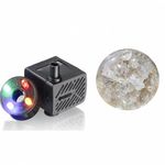 Sentrox® Submersible Fountain Aquarium Pond Spare Replacement Water Pump with LED light | Mini Water Fountain Pump for Fountains & Aquarium/Fish Tank Water Pump (Combo - (Pump and Ball))