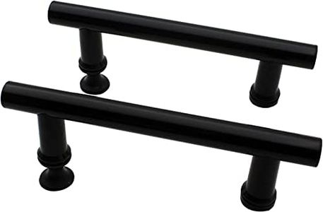 YUANQIAN Chrome ABS Shower Door Handle | 145mm (14.5cm) Hole to Hole (145-1pair Handle -Black)