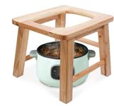 MOGUOBIN Wooden steam Seat with Four Legs,Wood Yoni Steaming Seat Three-Dimensional Toilet,V Steam Seat,Steaming Chair V Steam at HOM eattachment H15.7(No Steamer)