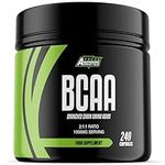 BCAA Amino Acid Support 240 Capsules - 500mg BCAA Tablets 1000mg Per Serving - 2:1:1 Ratio of L Leucine, L Isoleucine & L Valine - Made in The UK - Suitable for Both Men & Women