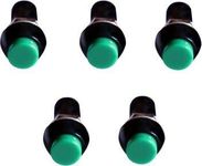 Tool Point Switches Self-Lock On/Off 2 pin Push Button Switch Locking Car, Boat Dashboard Green Electronic Components Electronic Hobby Kit (5)