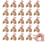 24 Pcs Musical Castanets Instrument, Clap Board Music Educational，Classroom DIY Wooden Percussion Instrument Finger Castanets