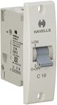 Havells DHMNCSPA016 PVC Plastic 16A SP C Mini MCB (White)