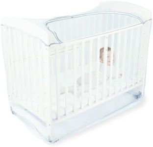 Orzbow Crib Tent Canopy - Crib Cover to Keep Baby from Climbing Out, Protects from Climbing Out and, Insects, Mosquitoes, Encrypted Baby Mosquito Net with Two-Way Self-Locking Zippers, White