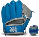 Franklin Sports Kids Toy Baseball Glove + Ball Set - Stiktek Baseball + Teeball Glove for Boys + Girls - Self-Stick Mitt + Ball Included - Youth Toy for Ages 3+ - 8" Inch - Grey + Navy