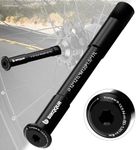 BIKQQUR 12mm Thru Axles for Bike Suspension Forks, Aluminum Bicycle Thru Axle Adapter Boost Forks Quick Release, TP1.5mm, Length: 117/120/121/123/126/128/130/135/142/157/162/165/168/171/175/177/181mm