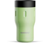BOBBER 12 oz Insulated Tumbler with 360 Lid – 100% Leak-Proof, Stainless Steel Coffee Cup with Screw On Lid, BPA-Free, Dishwasher Safe – Thermos Coffee Travel Mug, Fits Car Cup Holder (Green)
