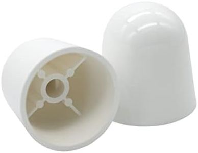 Stinky John's Tall Toilet Bolt Caps - Universal Fit with a Round Top - White Caps (4)