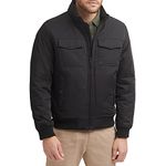 Dockers Men's Stevie Flight Bomber Jacket, Black, MD